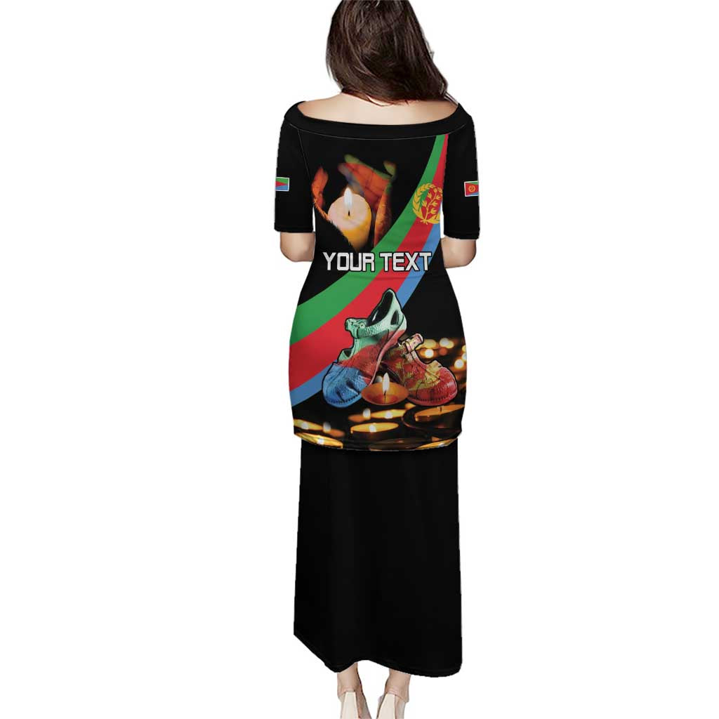 Personalized Eritrea Martyrs Day Puletasi Candlelight Vigil Shida Shoes