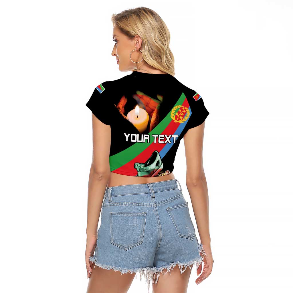 Personalized Eritrea Martyrs Day Raglan Cropped T Shirt Candlelight Vigil Shida Shoes