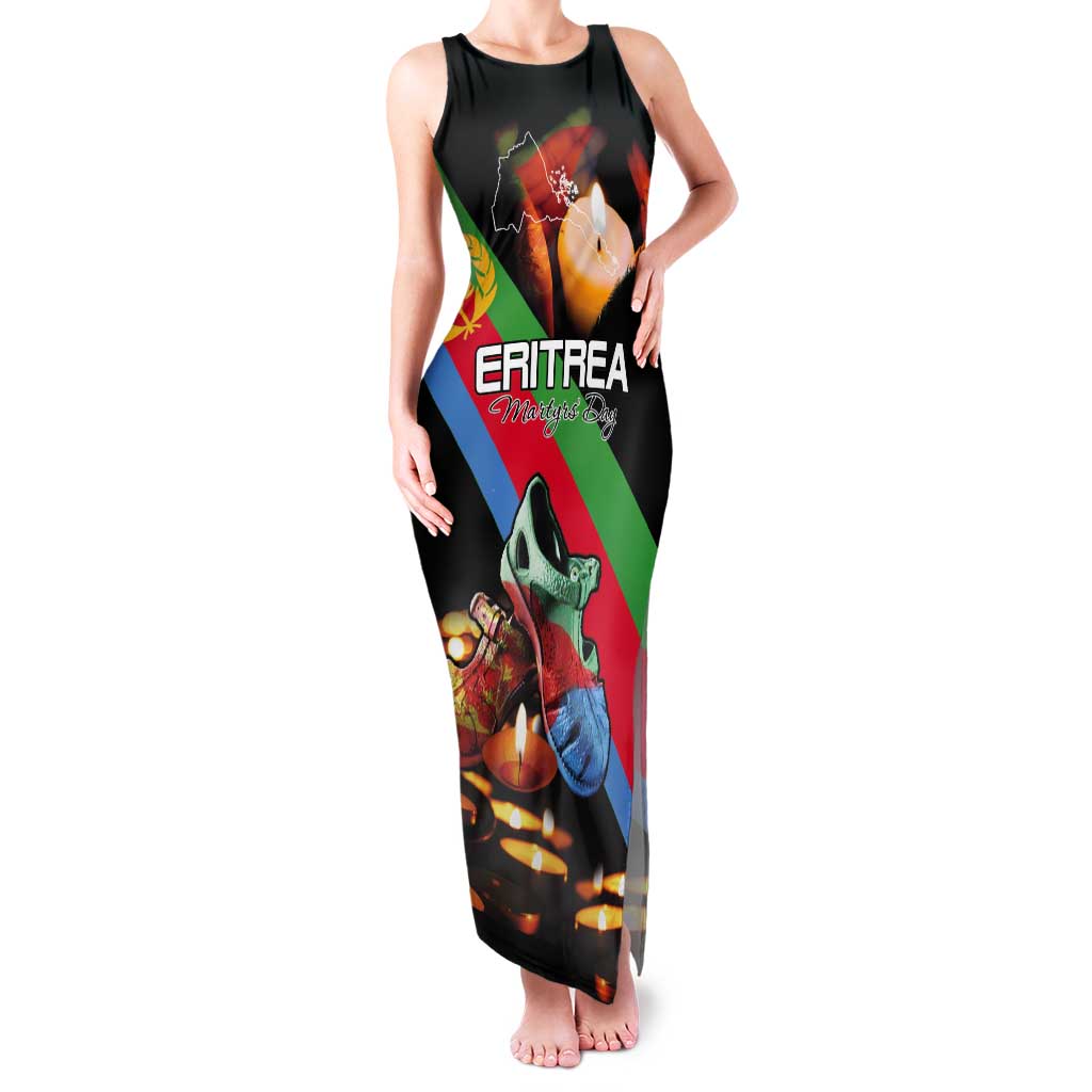 Personalized Eritrea Martyrs Day Tank Maxi Dress Candlelight Vigil Shida Shoes