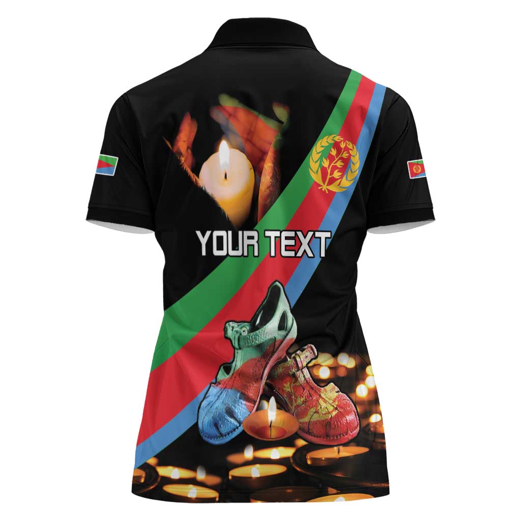 Personalized Eritrea Martyrs Day Women Polo Shirt Candlelight Vigil Shida Shoes