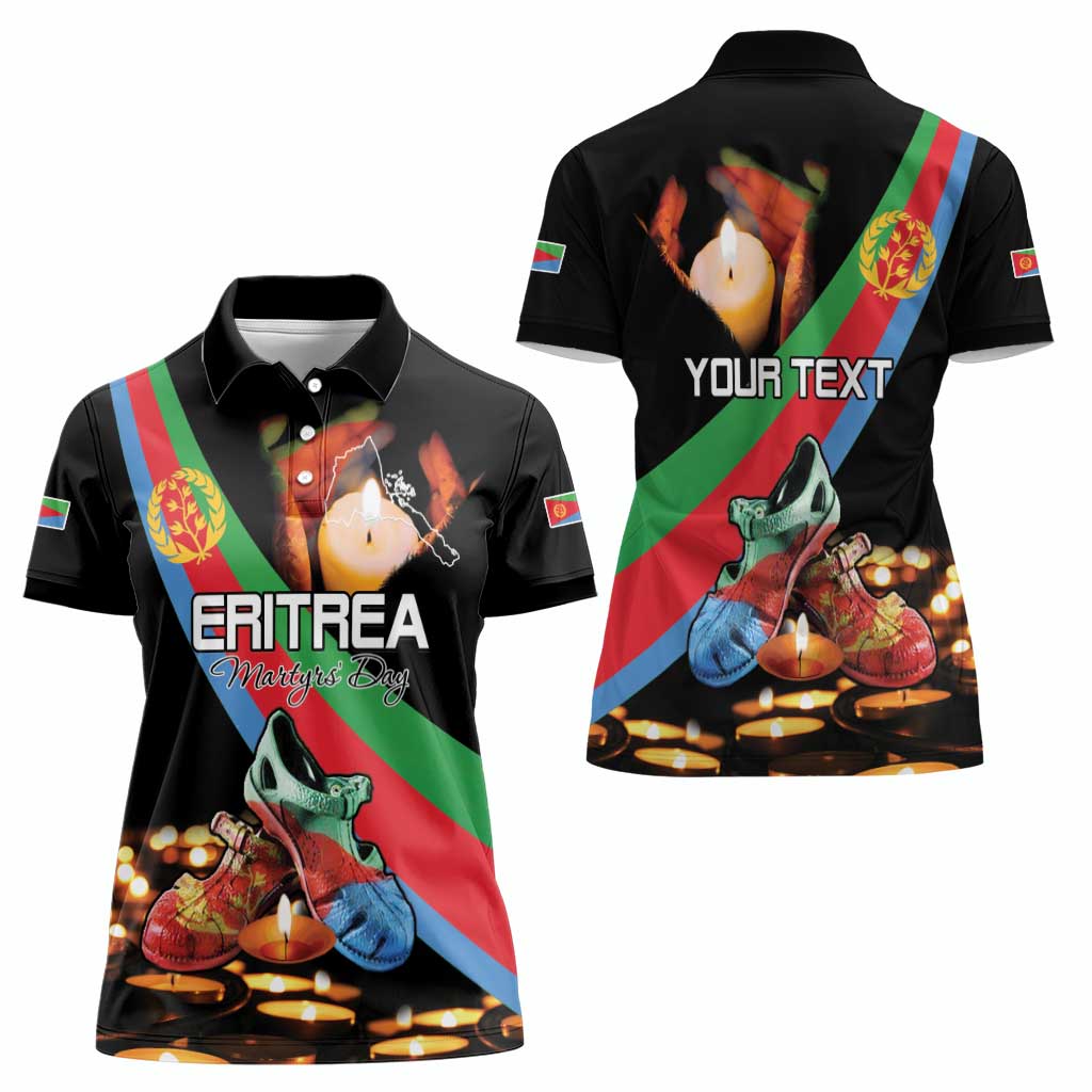 Personalized Eritrea Martyrs Day Women Polo Shirt Candlelight Vigil Shida Shoes