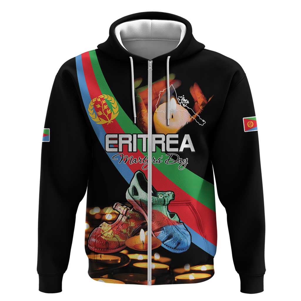 Personalized Eritrea Martyrs Day Zip Hoodie Candlelight Vigil Shida Shoes
