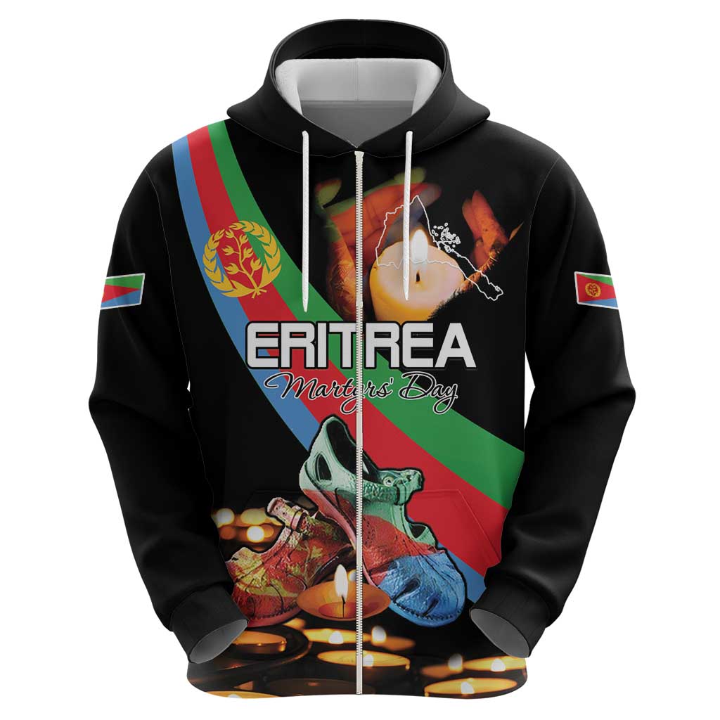 Personalized Eritrea Martyrs Day Zip Hoodie Candlelight Vigil Shida Shoes