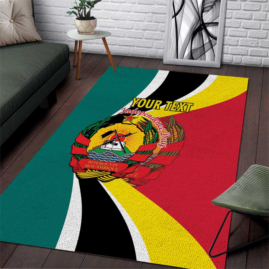Personalized Mozambique Area Rug 50 Years Anniversary Independence Day