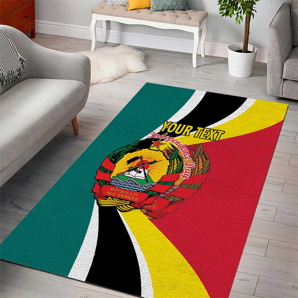 Personalized Mozambique Area Rug 50 Years Anniversary Independence Day