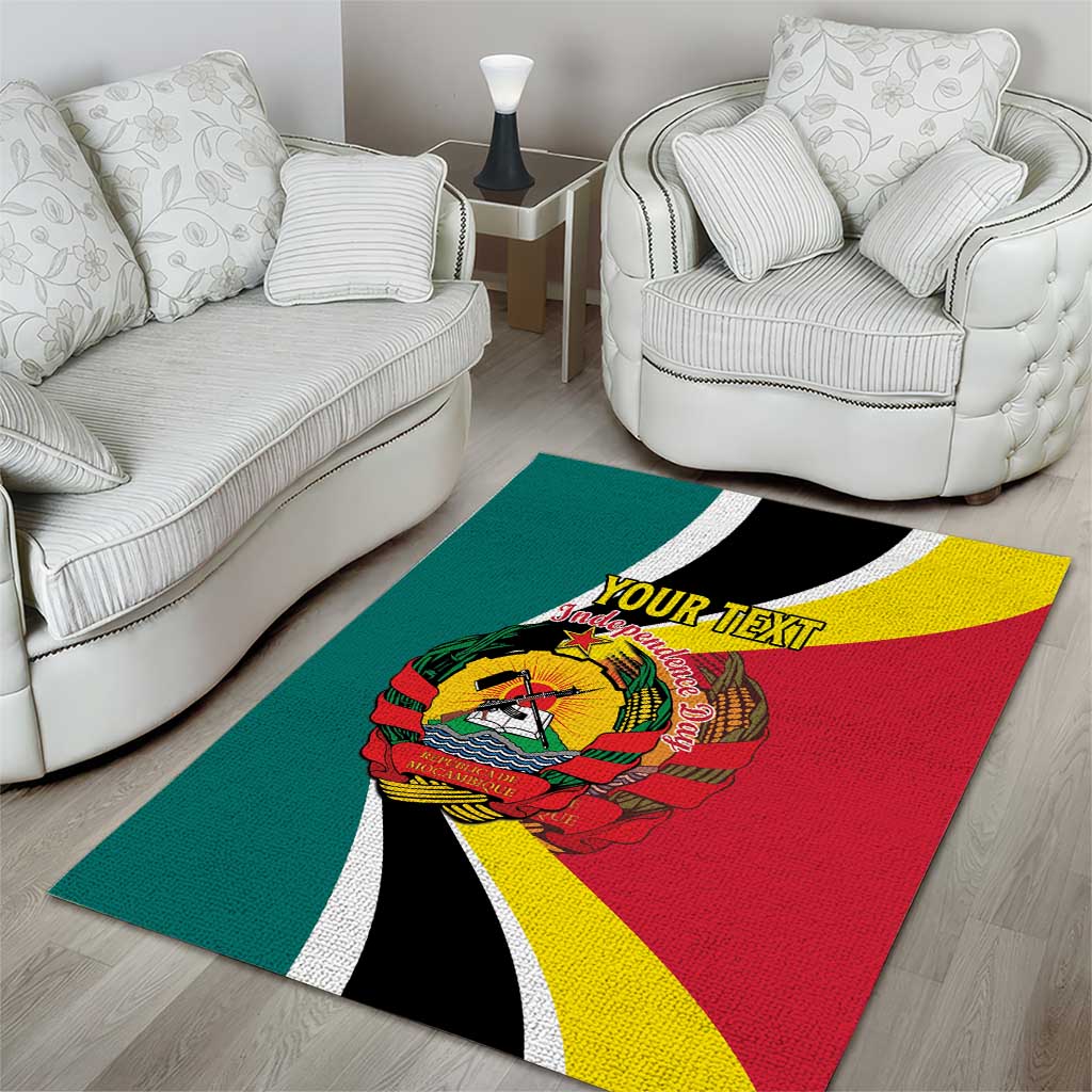 Personalized Mozambique Area Rug 50 Years Anniversary Independence Day
