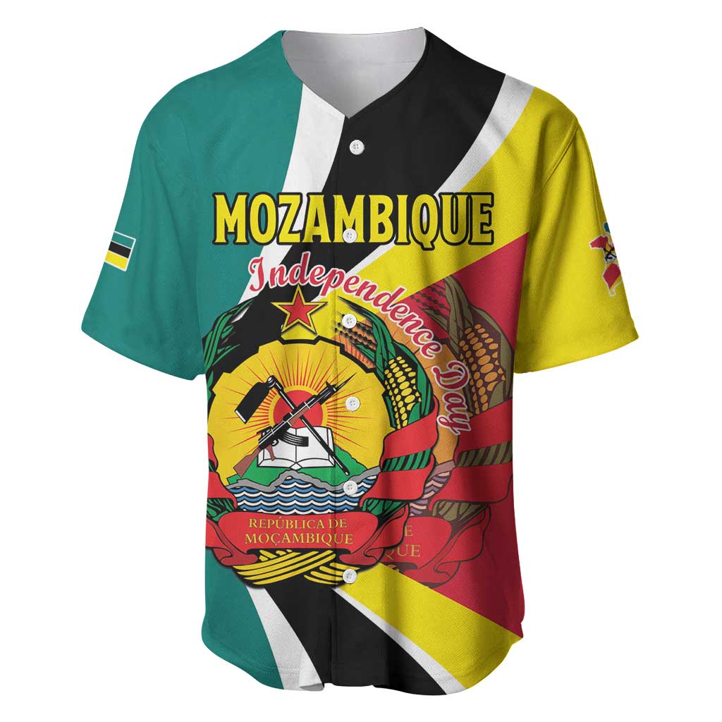 Personalized Mozambique Baseball Jersey 50 Years Anniversary Independence Day