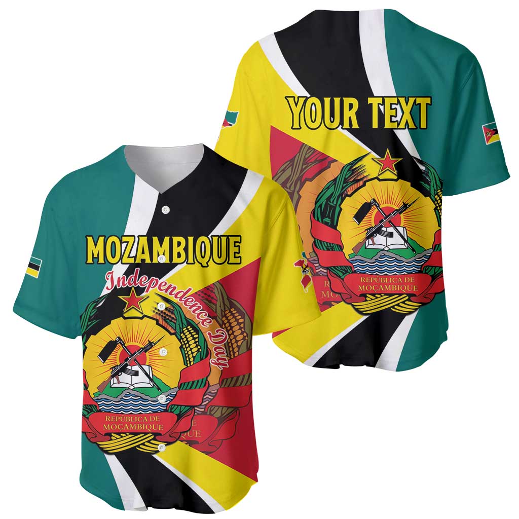 Personalized Mozambique Baseball Jersey 50 Years Anniversary Independence Day