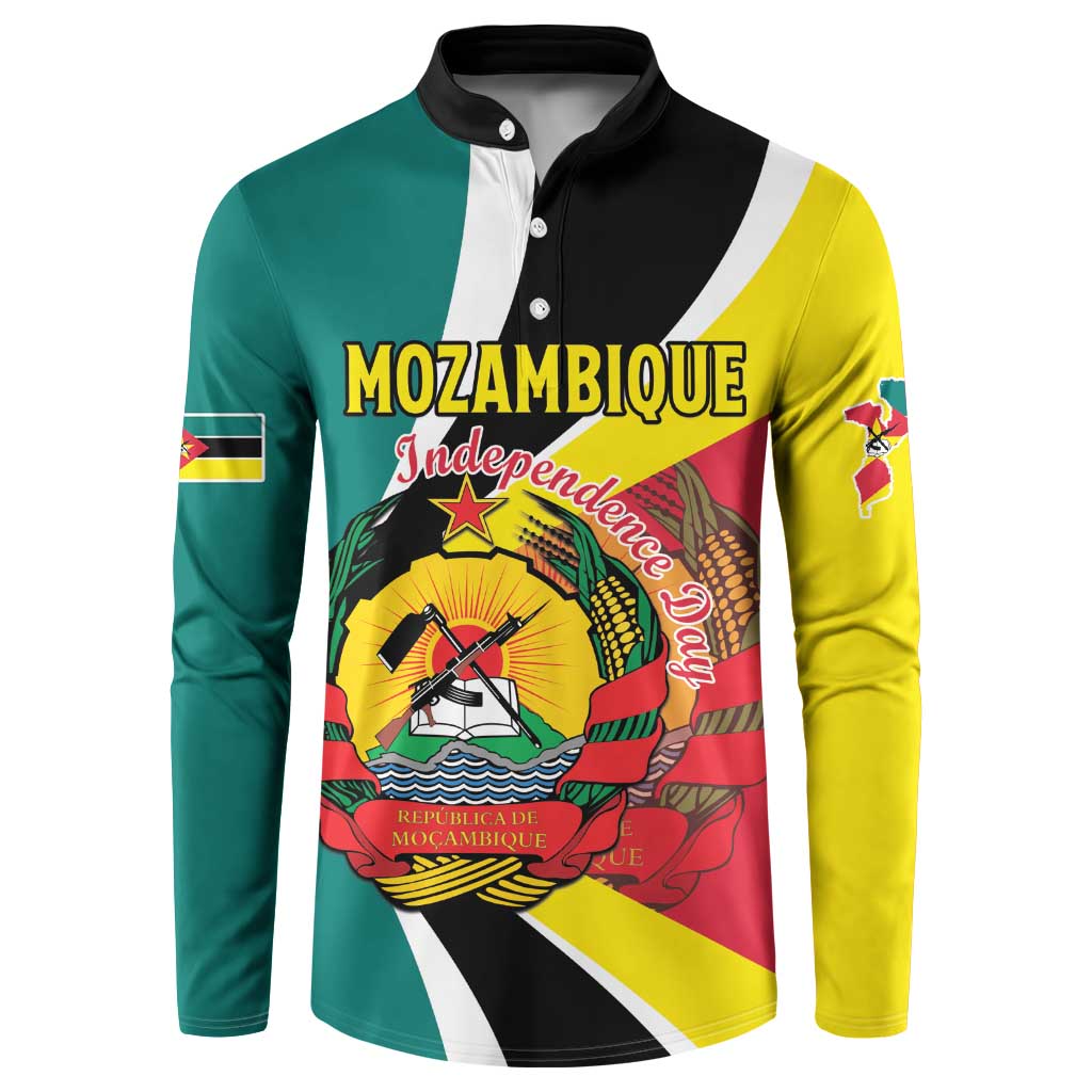 Personalized Mozambique Button Sweatshirt 50 Years Anniversary Independence Day