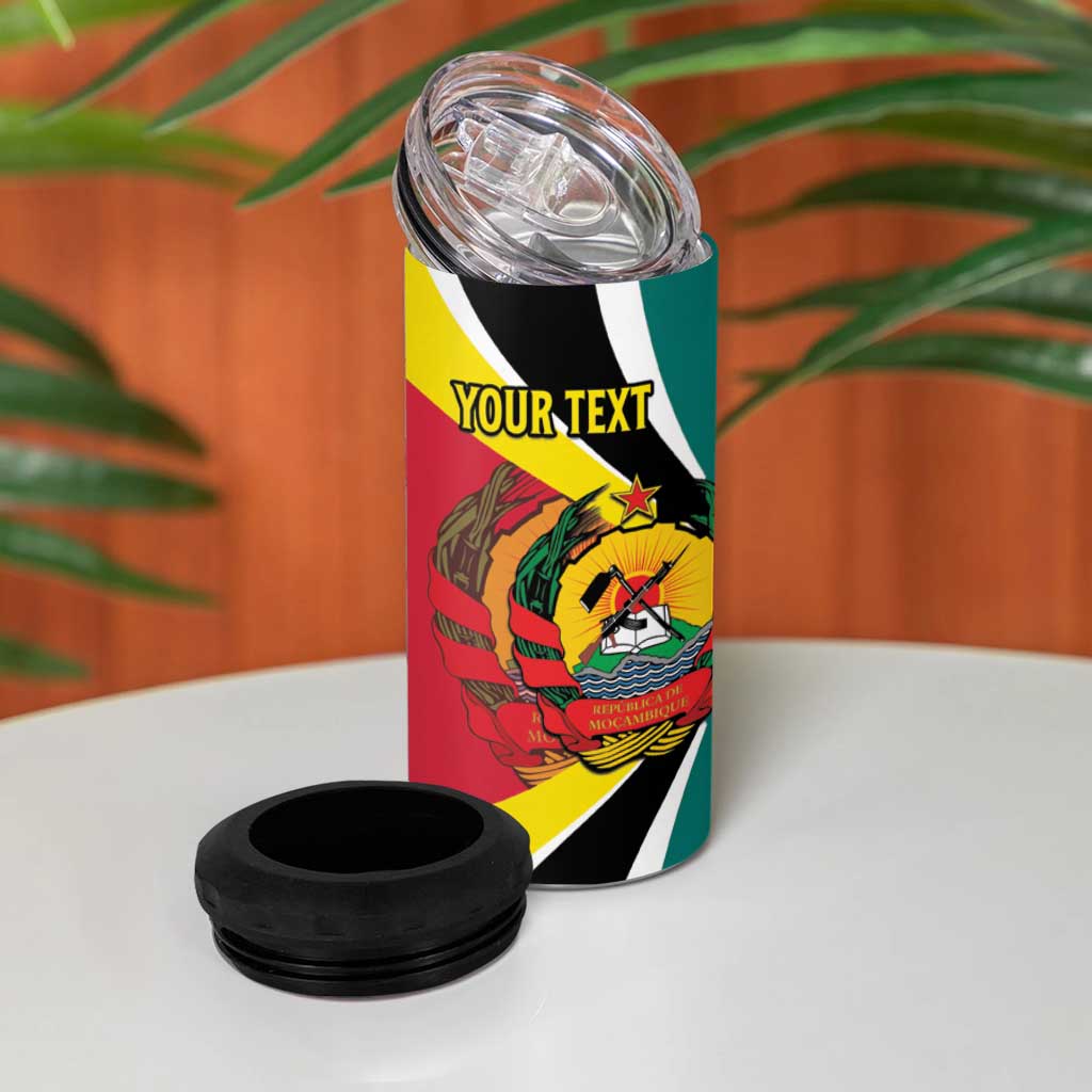 Personalized Mozambique 4 in 1 Can Cooler Tumbler 50 Years Anniversary Independence Day