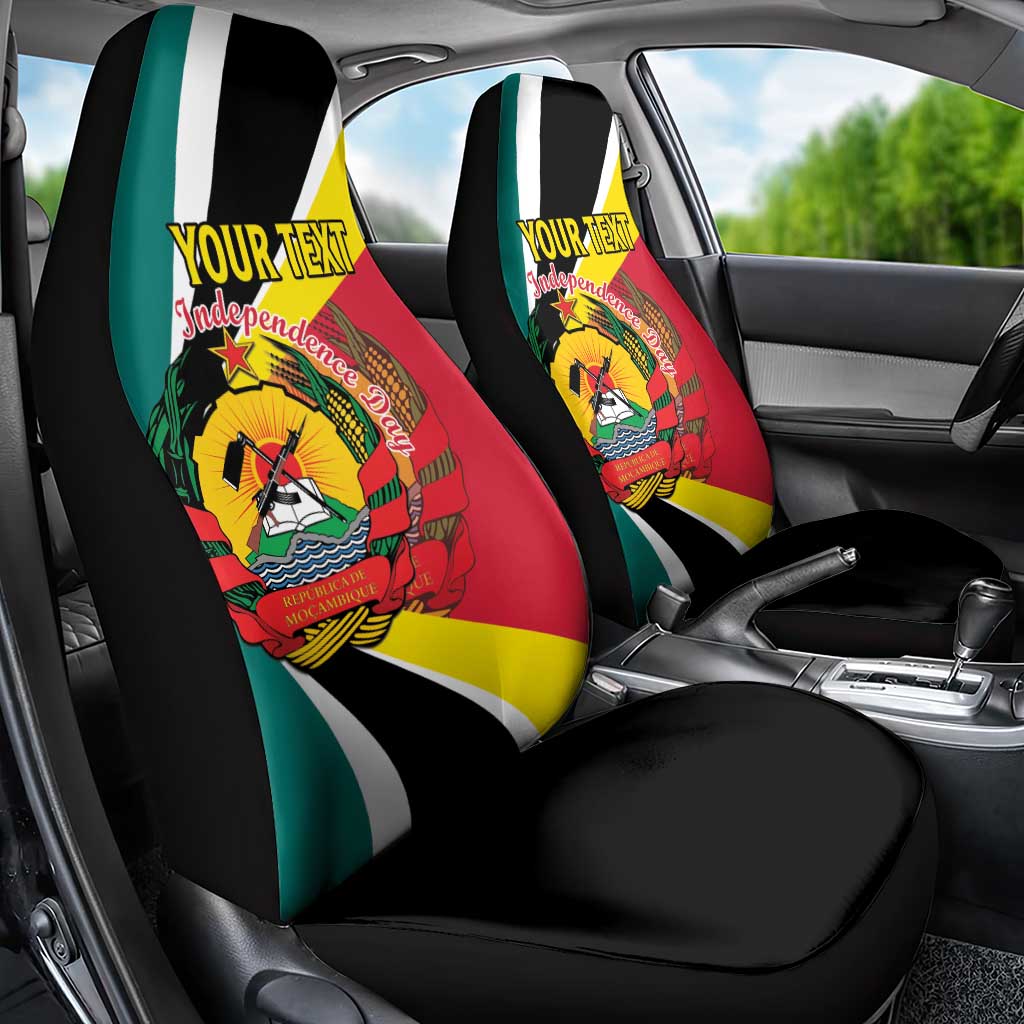 Personalized Mozambique Car Seat Cover 50 Years Anniversary Independence Day