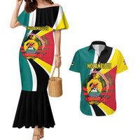 Personalized Mozambique Couples Matching Mermaid Dress and Hawaiian Shirt 50 Years Anniversary Independence Day