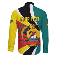 Personalized Mozambique Family Matching Long Sleeve Bodycon Dress and Hawaiian Shirt 50 Years Anniversary Independence Day