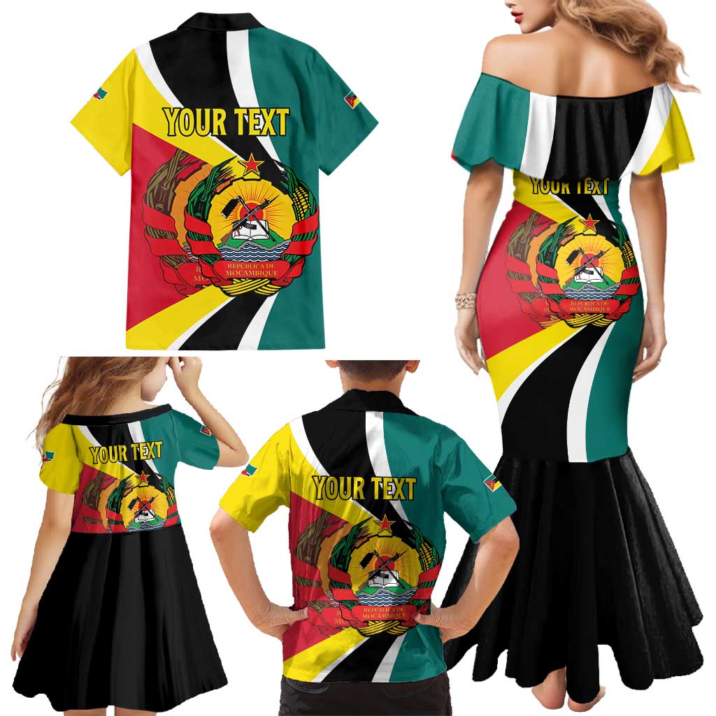Personalized Mozambique Family Matching Mermaid Dress and Hawaiian Shirt 50 Years Anniversary Independence Day