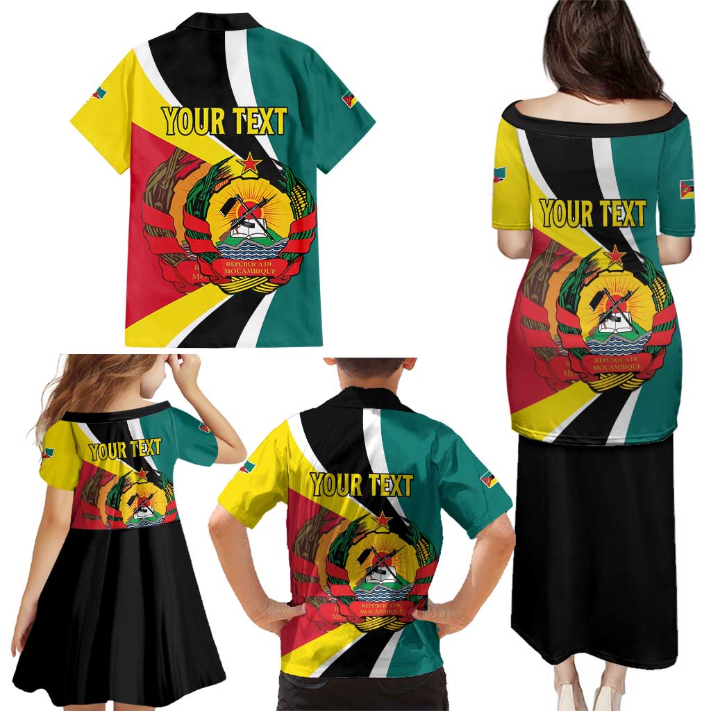 Personalized Mozambique Family Matching Puletasi and Hawaiian Shirt 50 Years Anniversary Independence Day