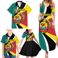 Personalized Mozambique Family Matching Summer Maxi Dress and Hawaiian Shirt 50 Years Anniversary Independence Day