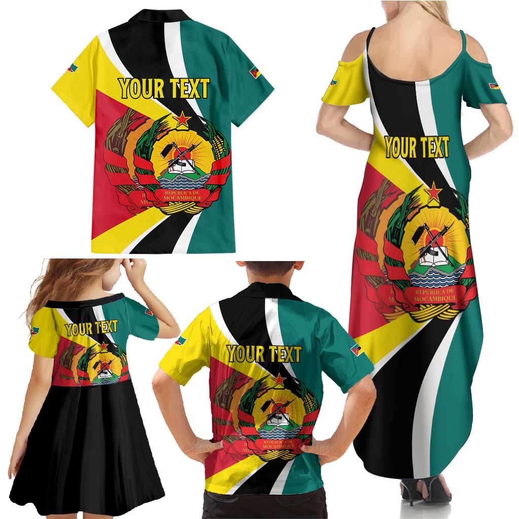 Personalized Mozambique Family Matching Summer Maxi Dress and Hawaiian Shirt 50 Years Anniversary Independence Day