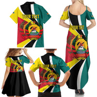 Personalized Mozambique Family Matching Summer Maxi Dress and Hawaiian Shirt 50 Years Anniversary Independence Day