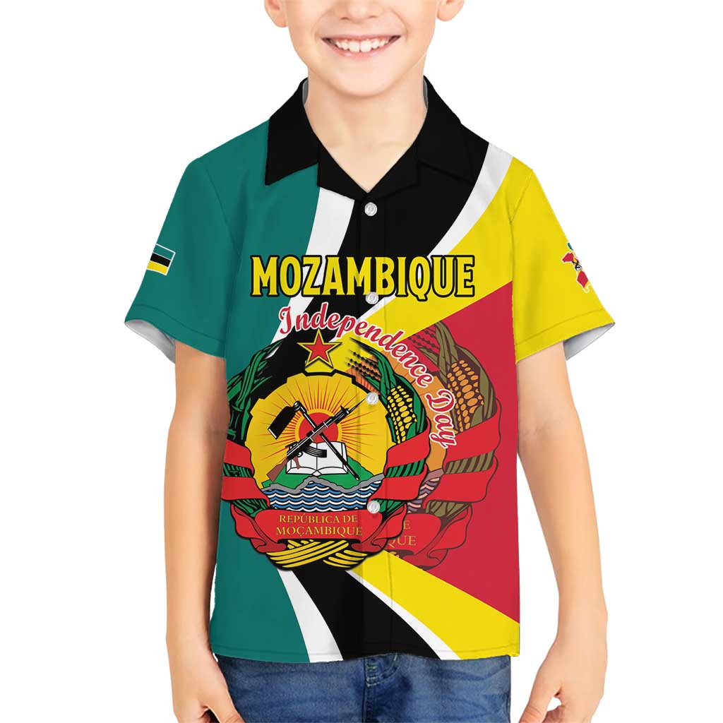 Personalized Mozambique Family Matching Summer Maxi Dress and Hawaiian Shirt 50 Years Anniversary Independence Day