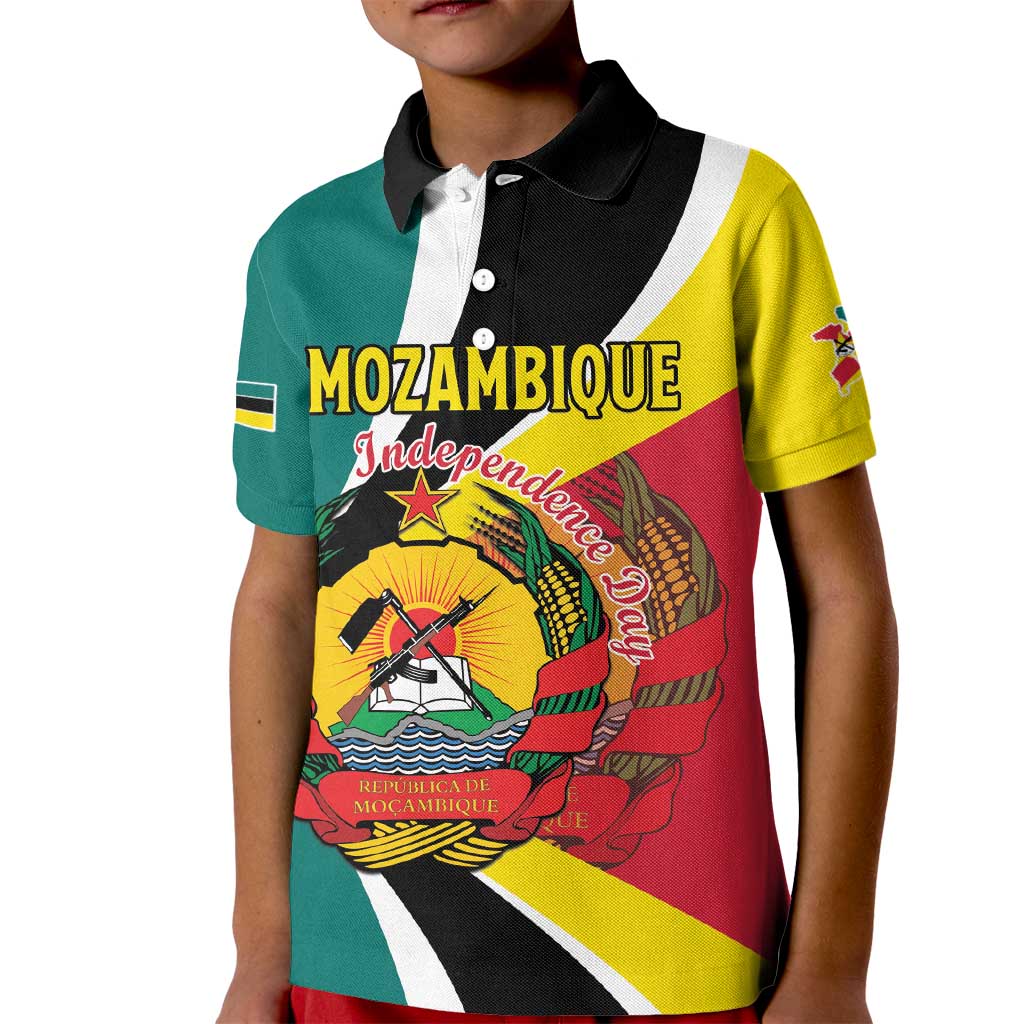 Personalized Mozambique Kid Polo Shirt 50 Years Anniversary Independence Day