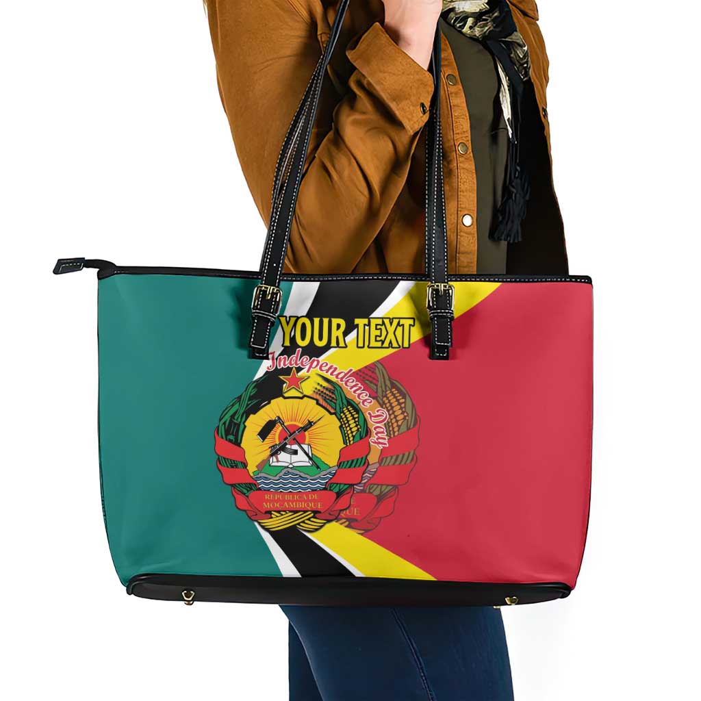 Personalized Mozambique Leather Tote Bag 50 Years Anniversary Independence Day