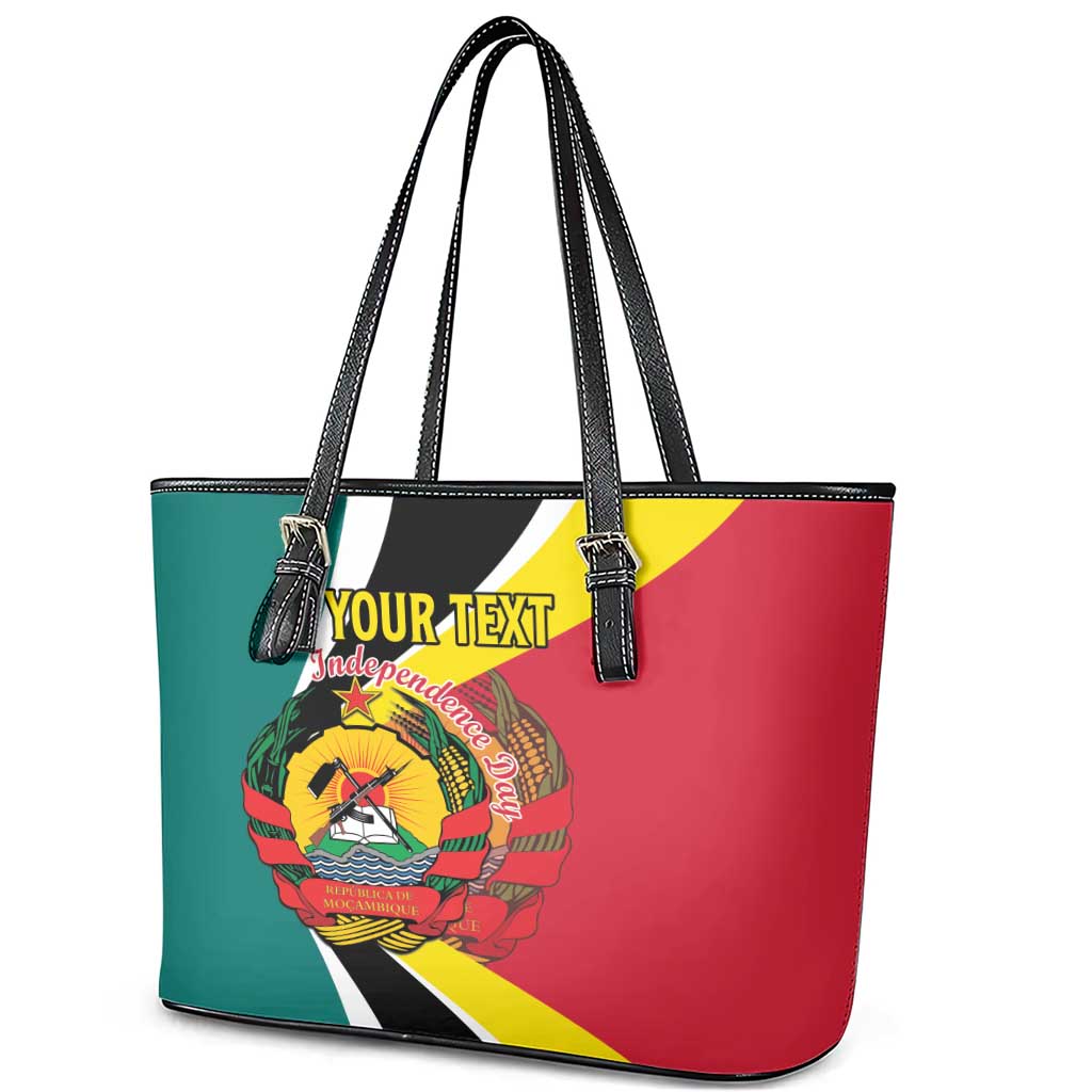 Personalized Mozambique Leather Tote Bag 50 Years Anniversary Independence Day
