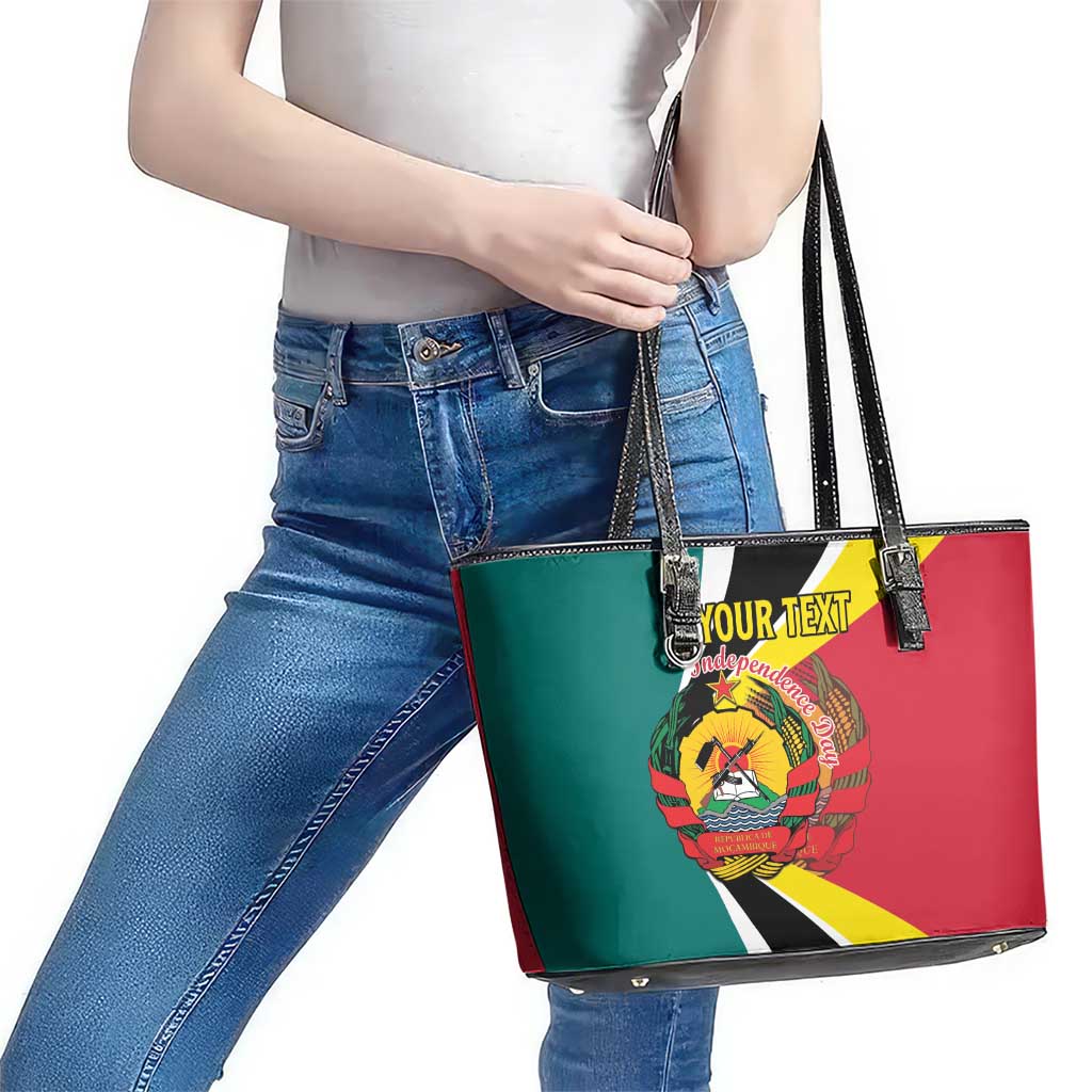 Personalized Mozambique Leather Tote Bag 50 Years Anniversary Independence Day