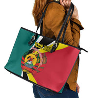 Personalized Mozambique Leather Tote Bag 50 Years Anniversary Independence Day