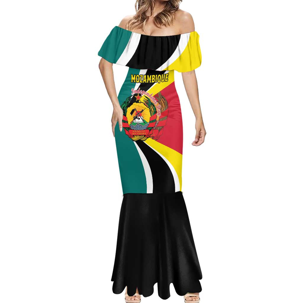 Personalized Mozambique Mermaid Dress 50 Years Anniversary Independence Day