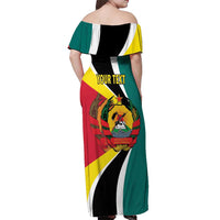 Personalized Mozambique Off Shoulder Maxi Dress 50 Years Anniversary Independence Day