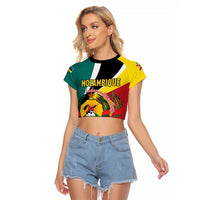 Personalized Mozambique Raglan Cropped T Shirt 50 Years Anniversary Independence Day
