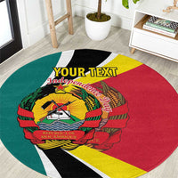 Personalized Mozambique Round Carpet 50 Years Anniversary Independence Day