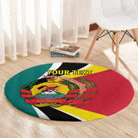 Personalized Mozambique Round Carpet 50 Years Anniversary Independence Day
