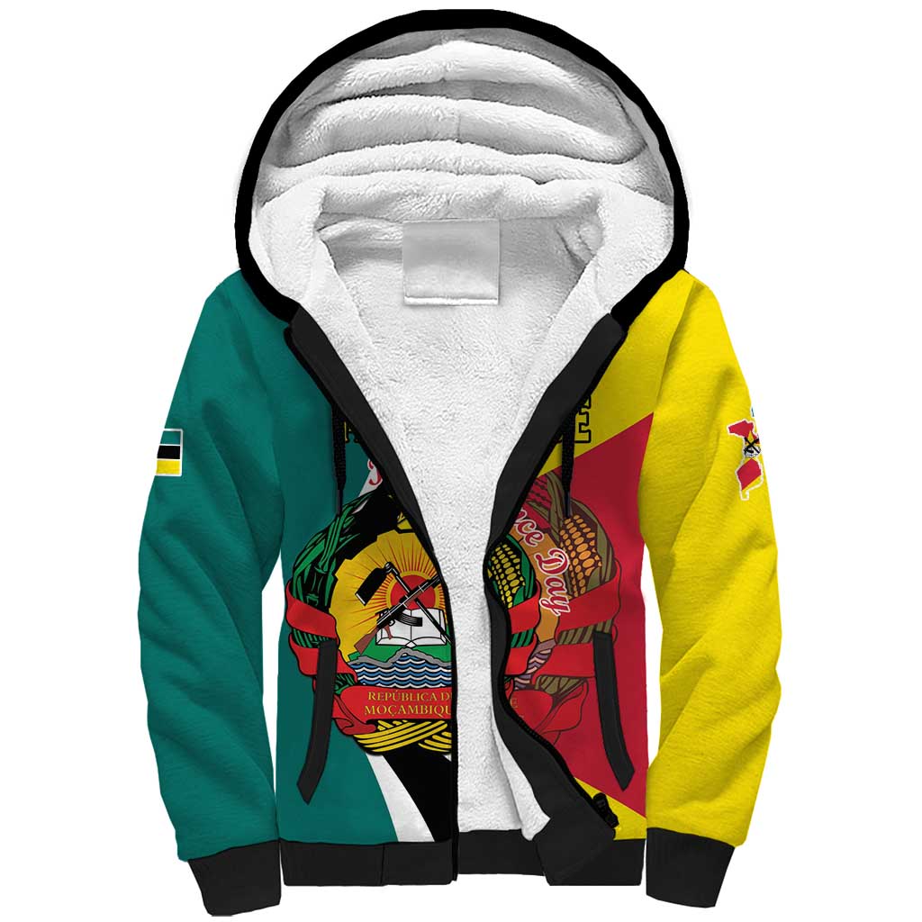 Personalized Mozambique Sherpa Hoodie 50 Years Anniversary Independence Day