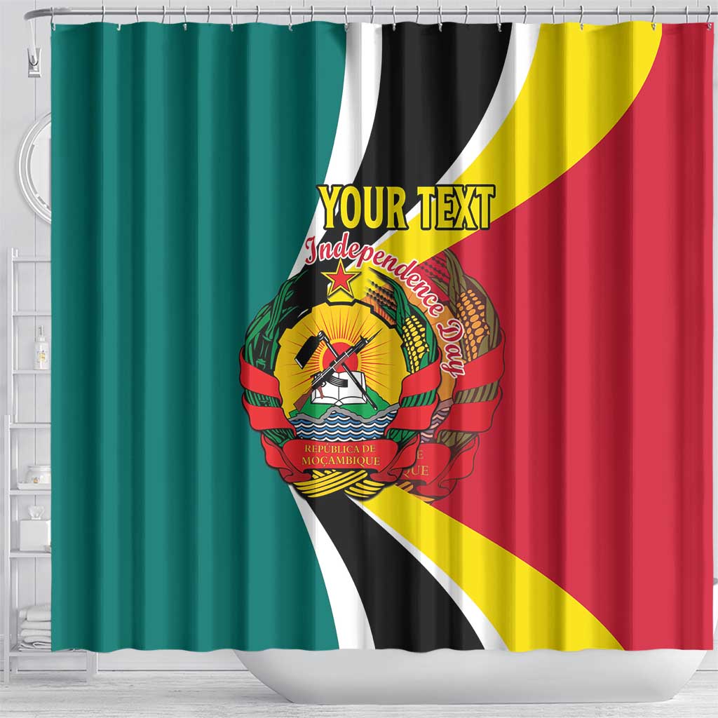 Personalized Mozambique Shower Curtain 50 Years Anniversary Independence Day