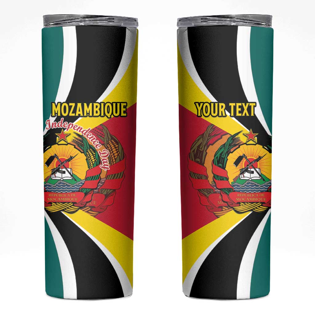 Personalized Mozambique Skinny Tumbler 50 Years Anniversary Independence Day