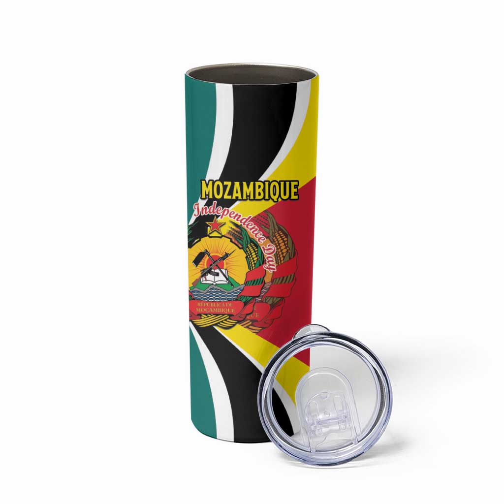 Personalized Mozambique Skinny Tumbler 50 Years Anniversary Independence Day