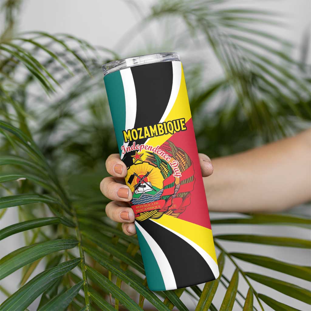 Personalized Mozambique Skinny Tumbler 50 Years Anniversary Independence Day
