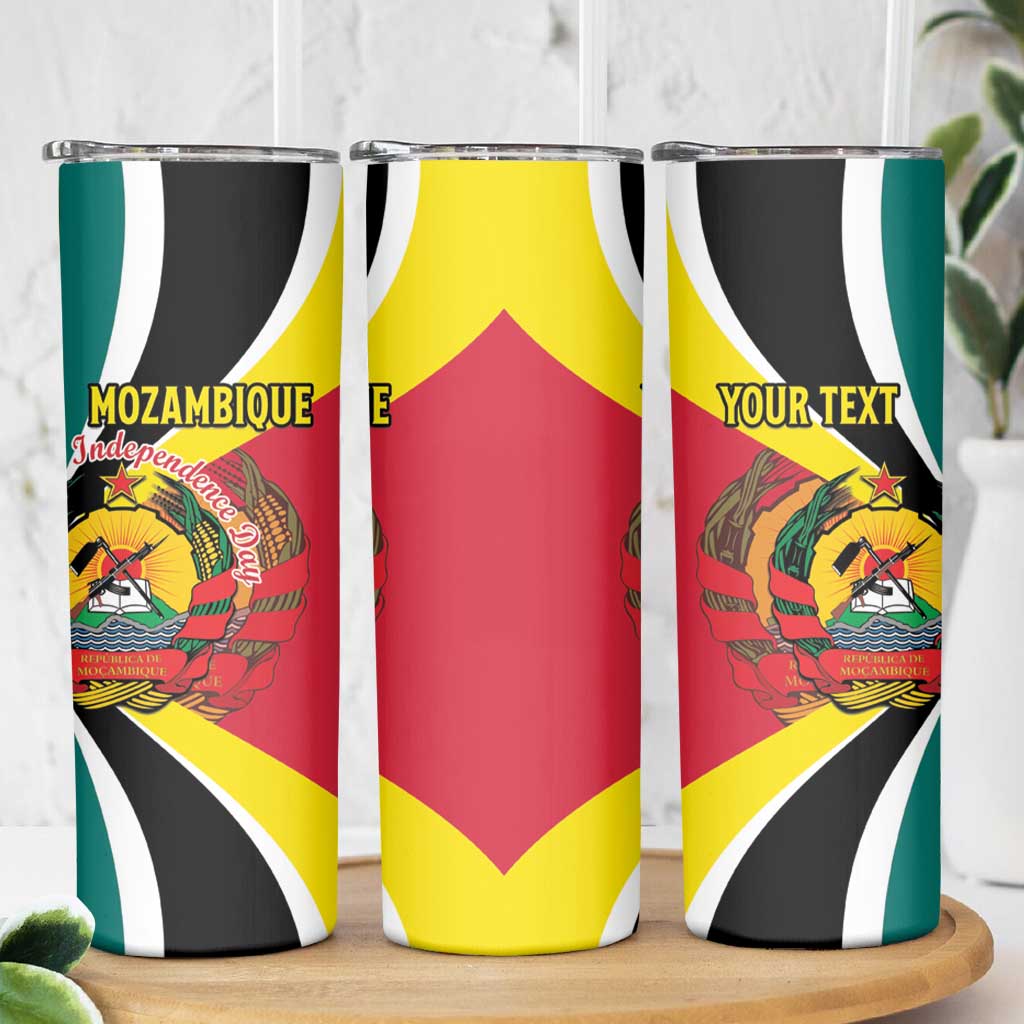 Personalized Mozambique Skinny Tumbler 50 Years Anniversary Independence Day