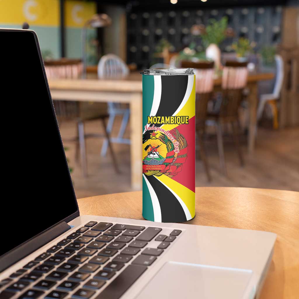 Personalized Mozambique Skinny Tumbler 50 Years Anniversary Independence Day