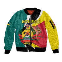 Personalized Mozambique Sleeve Zip Bomber Jacket 50 Years Anniversary Independence Day