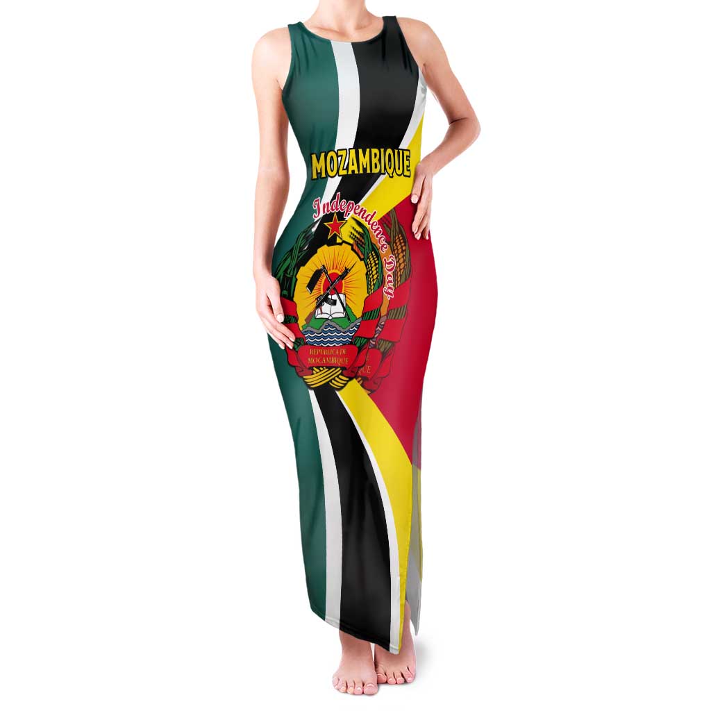 Personalized Mozambique Tank Maxi Dress 50 Years Anniversary Independence Day