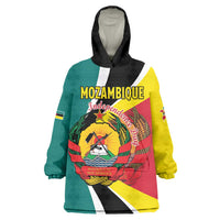 Personalized Mozambique Wearable Blanket Hoodie 50 Years Anniversary Independence Day