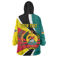 Personalized Mozambique Wearable Blanket Hoodie 50 Years Anniversary Independence Day