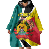 Personalized Mozambique Wearable Blanket Hoodie 50 Years Anniversary Independence Day
