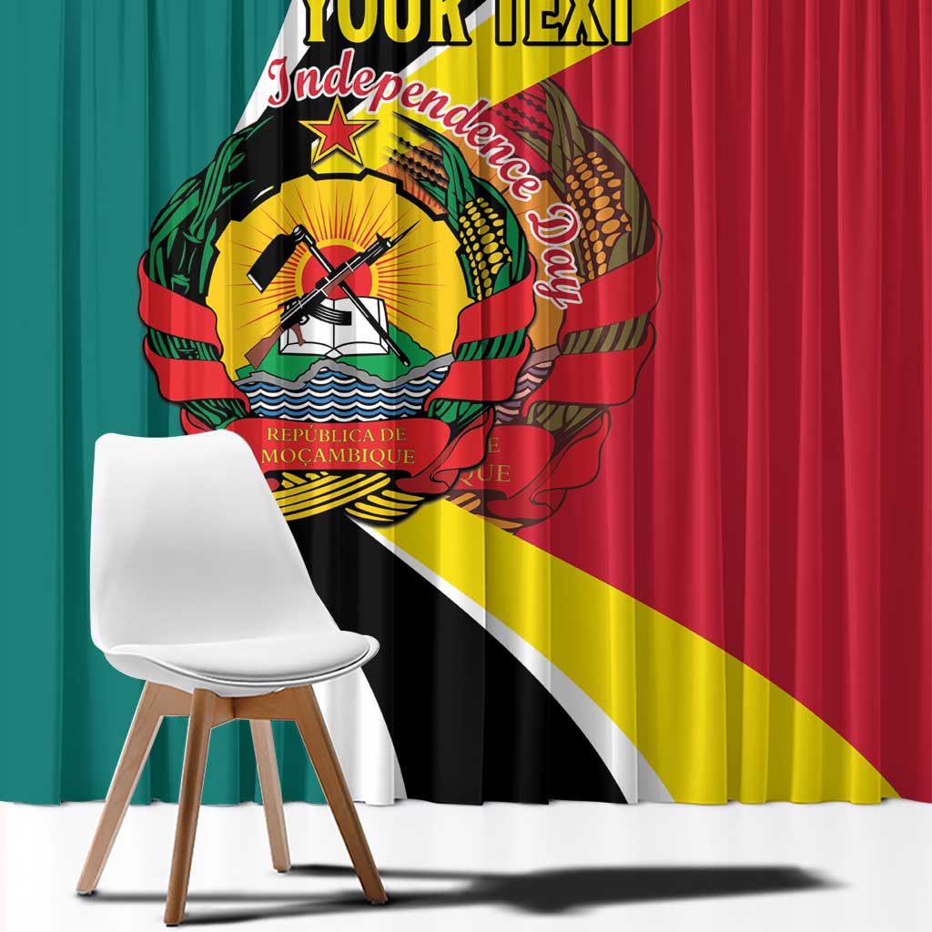 Personalized Mozambique Window Curtain 50 Years Anniversary Independence Day