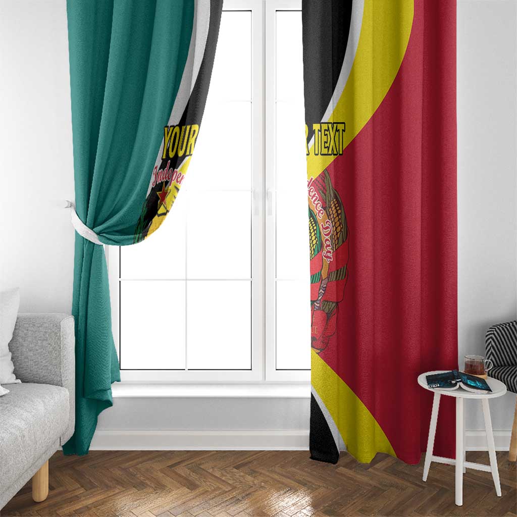 Personalized Mozambique Window Curtain 50 Years Anniversary Independence Day