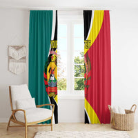 Personalized Mozambique Window Curtain 50 Years Anniversary Independence Day