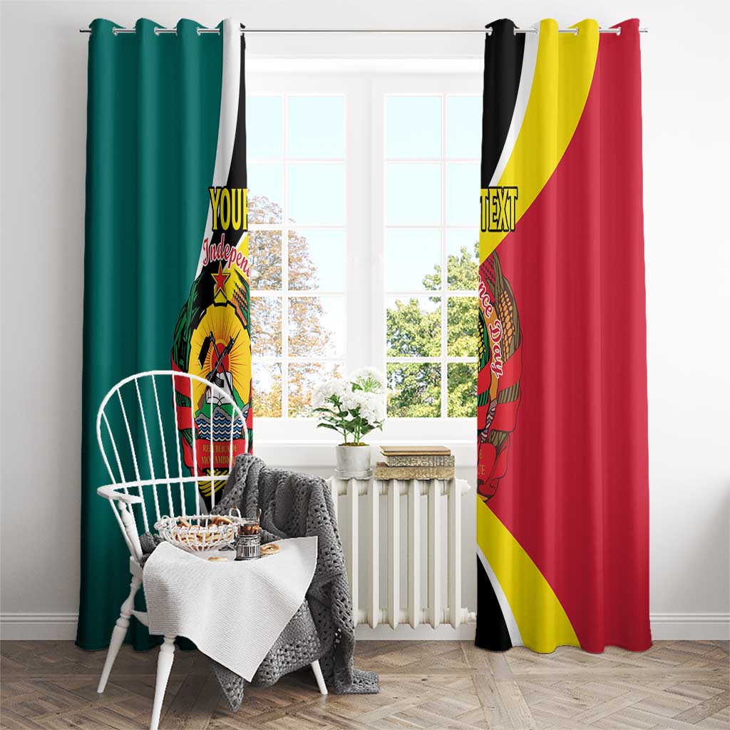 Personalized Mozambique Window Curtain 50 Years Anniversary Independence Day
