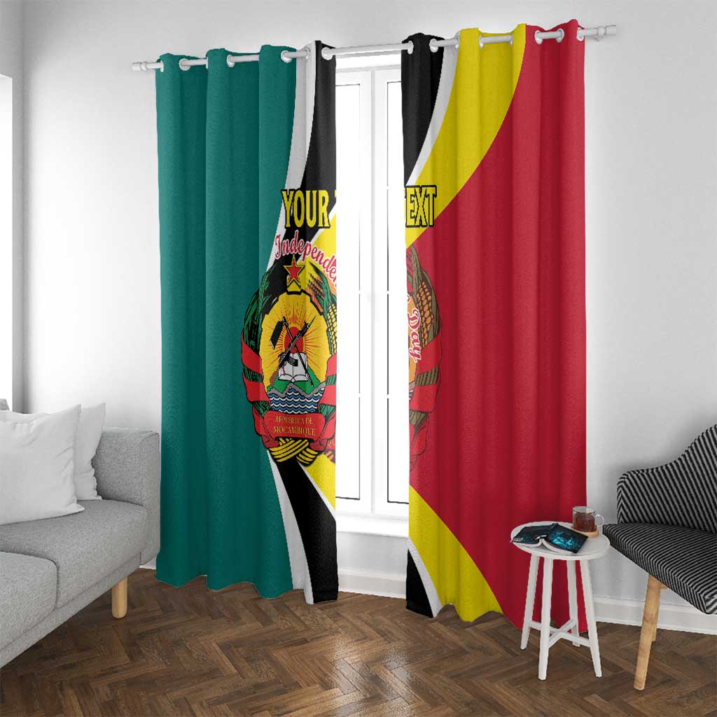 Personalized Mozambique Window Curtain 50 Years Anniversary Independence Day